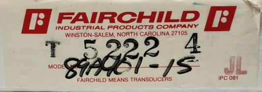 FAIRCHILD MODEL T-5222-4 Electric to PNEUMATIC TRANSDUCER T 5222 4 20 PSIG Input