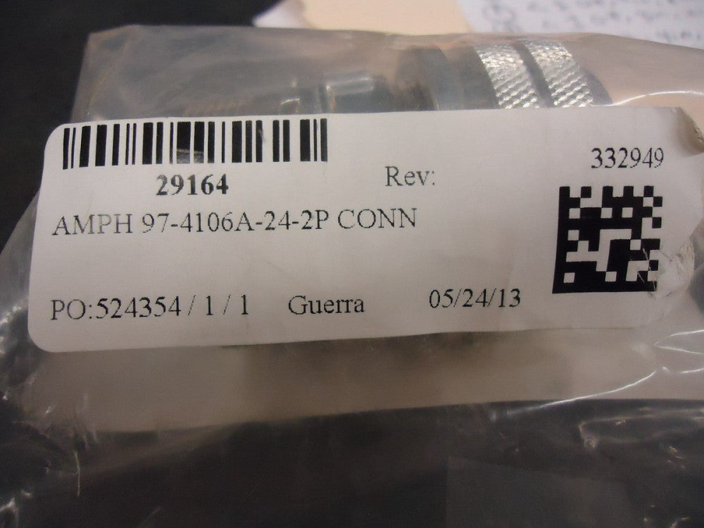 97-4106A24-2P Amphenol Circular MIL Spec Conn 7P Size 24 Plug Brand New!