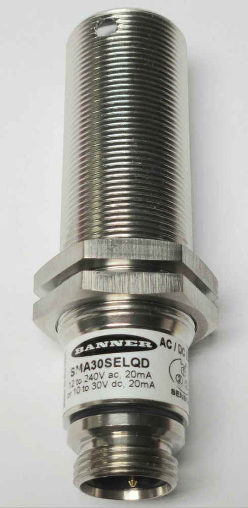 BANNER SMA30SELQD Type QD 120-240 VAC 10-30 VDC Auxiliary Sensor AC/DC Emitter