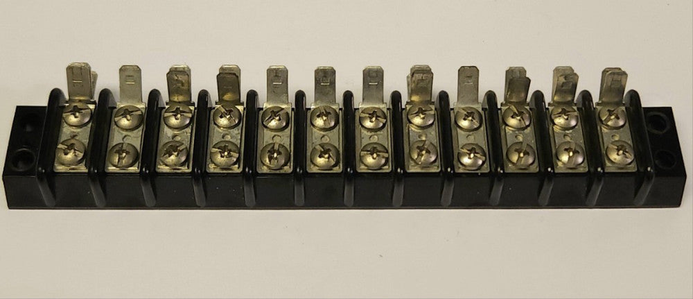 MARATHON 7 3/4" Long 1 1/4" Wide 12 Section 24 Position Screw Terminal Block