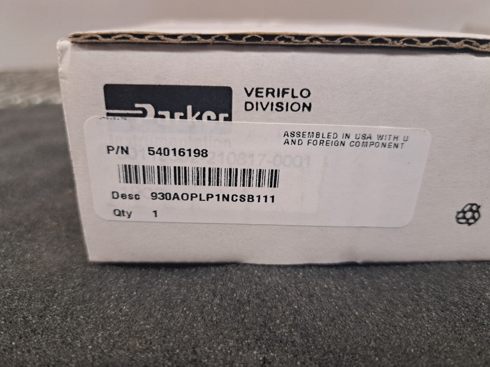 New, Parker, 54016198, ULTRA HIGH PURITY LOW FLOW, LOW PRESSURE DIAPHRAGM VALVE