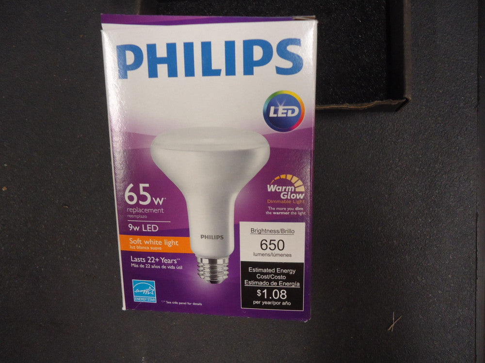 457044 Philips 9.5 watt - 120 volt - BR30 - Medium Screw BRAND NEW! PACK OF 6