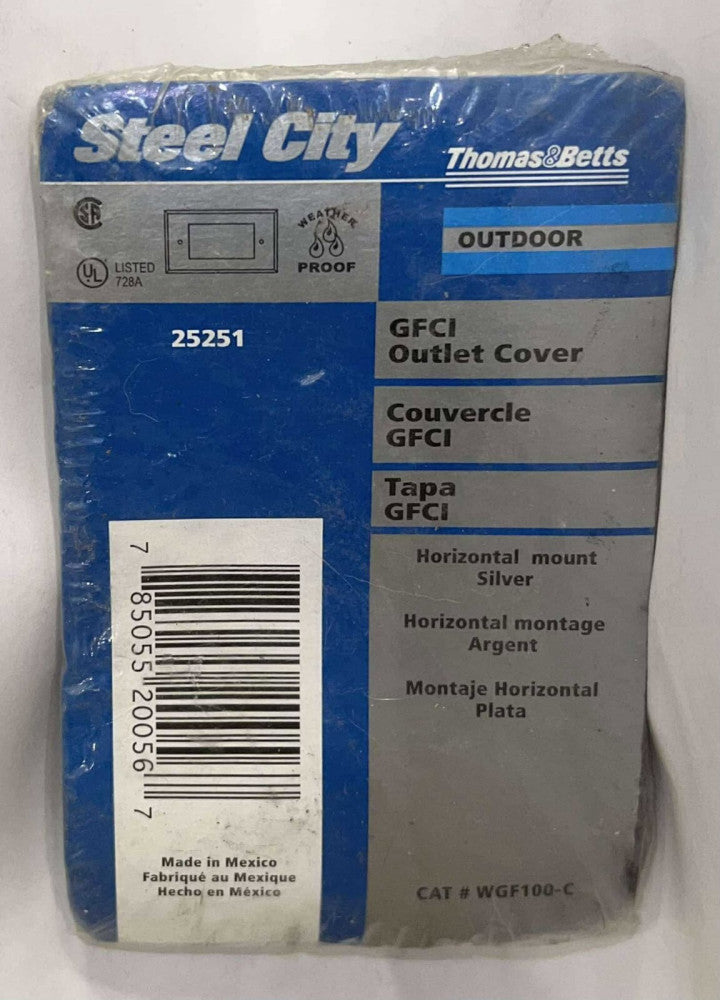 STEEL CITY THOMAS & BETTS Outdoor GFCI Outlet Cover 25251 Weatherproof WGF100 C