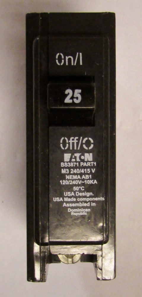 EATON CUTLER HAMMER HQP1025R3 Type HQP 50° Circuit Breaker 67C8023G05 HQP1025