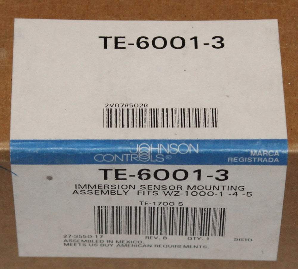 JOHNSON CONTROLS  TE 6001 3 WZ 1000 Sensor Mounting Kit