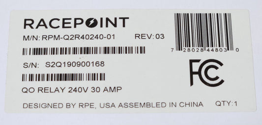 SAVANT RACEPOINT RPM Q2R40240 01 Type QO RELAY FOR Breaker Panel 2 Pole 30 AMP