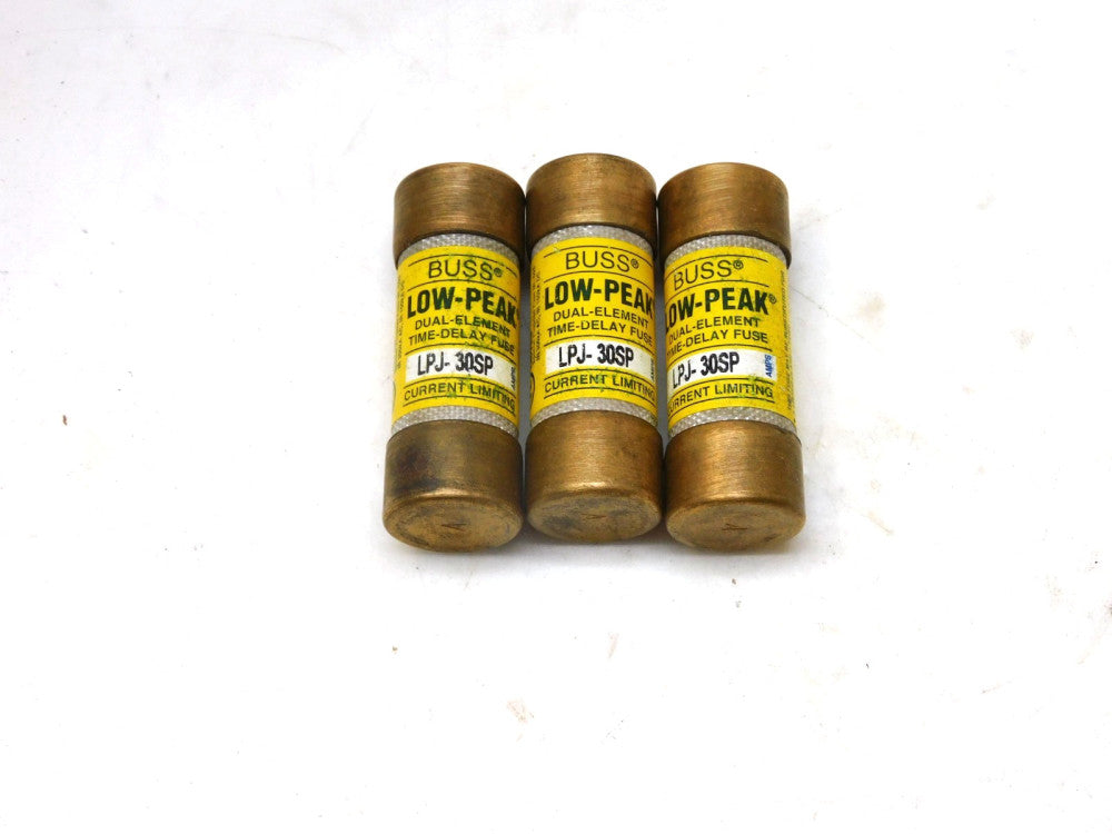 Bussmann LPJ-30SP Fuse 30A 600V Lot of 3