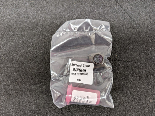 New, Amphenol, 88-637493-35S, Circular MIL Spec Connector GREEN CAD SOCKET
