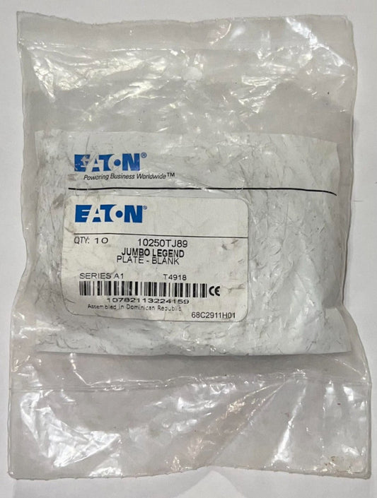 (LOT OF 10 PER) BAG EATON CUTLER HAMMER 10250TJ89 Jumbo Blank Legend Plate