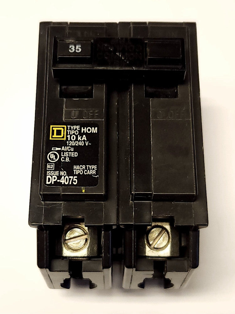 SQUARE D HOM235 2 Pole 35 AMP Type HOM HOMELINE Circuit Breaker