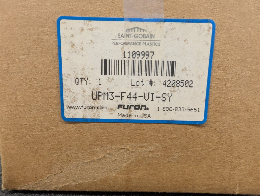 New, Furon, UPM3-F44-VI-SY, Pneumatically Actuated 3-Way Diaphragm Valve