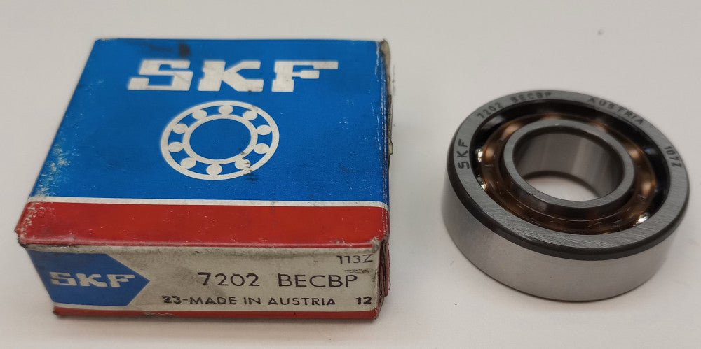 SKF 7202 BECBP Angular Contact Ball Bearing 15mm ID X 35mm OD X 11mm W 7202BECBP
