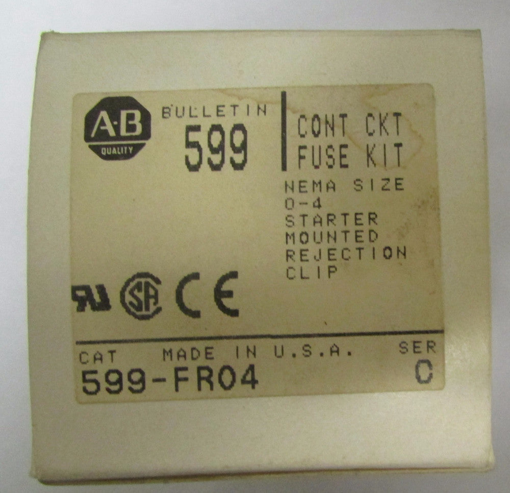 Allen Bradley 599 FR04 Size 0-4 Starter Mount Fuse Link Aux. Kit