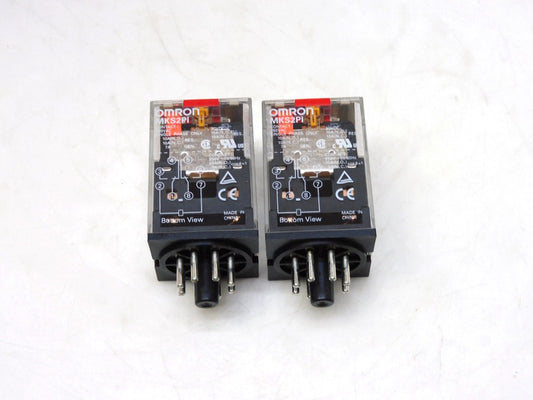 OMRON MKS2PI AC General Power Relay 250Vac 8Pin 30VDC 120V Coil Lot of 2