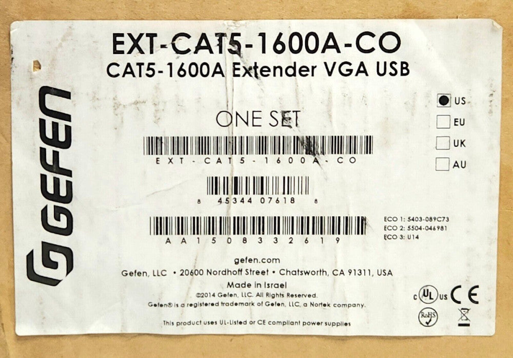 GEFEN EXT CAT5 16000A CO CAT5-16000A Extender VGA USB Audio KVM
