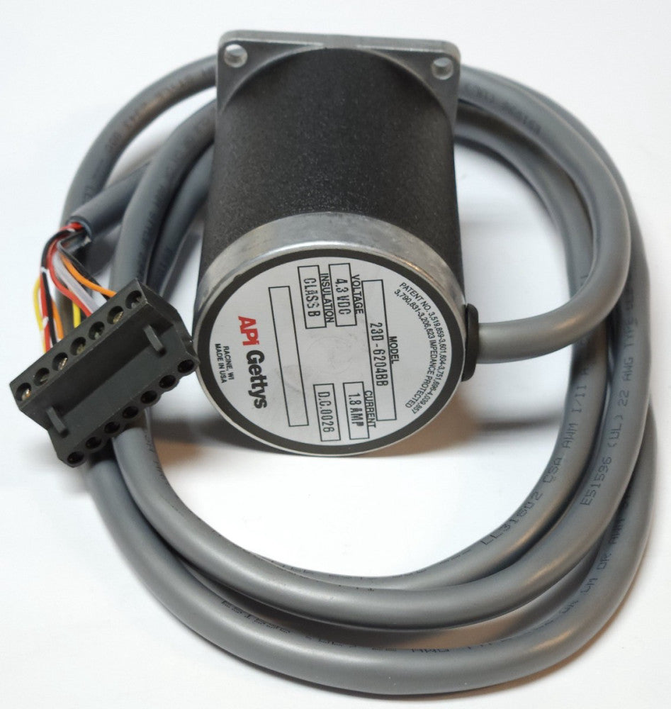 API GETTYS MODEL 23D 6204BB Stepper Motor 4.3 VDC 1.8 AMP