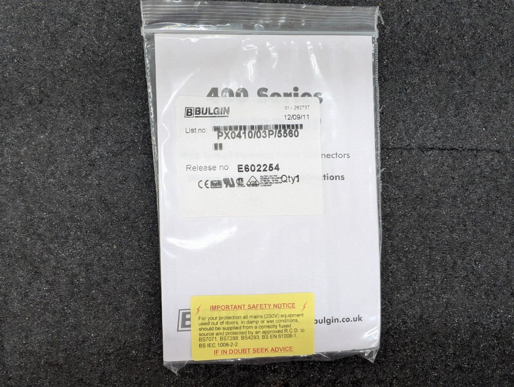 New, Bulgin, PX0410/03P/5560, CONN PLUG HSG MALE 3POS INLINE - Lot of 2pcs