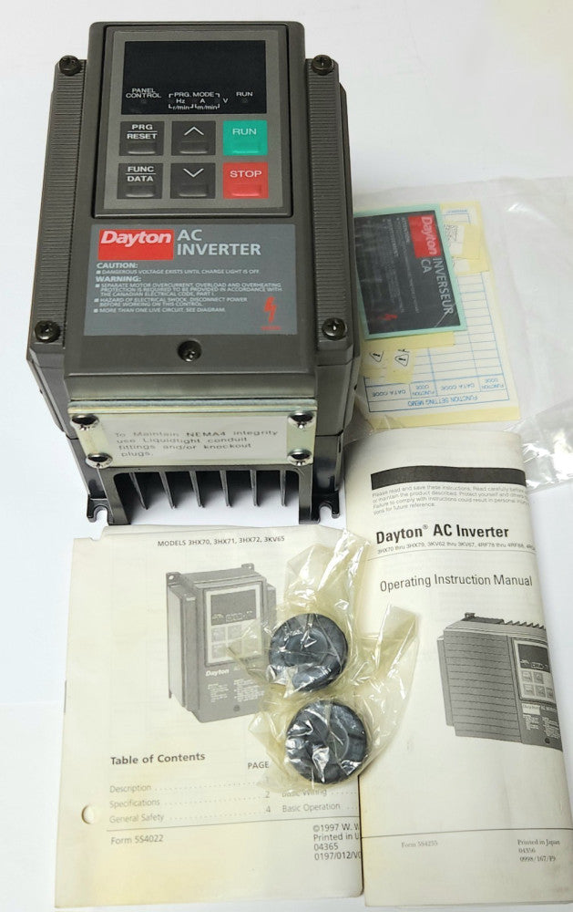 DAYTON 3HX72 AC Drive Inverter 1 HP 200-230 VAC 3 Phase