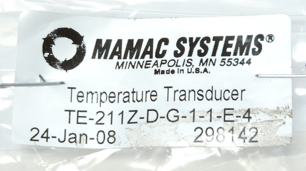MAMAC SYSTEMS TE 211Z D G 1 1 E-4 Temperature Transducer Sensor Extra Long Probe
