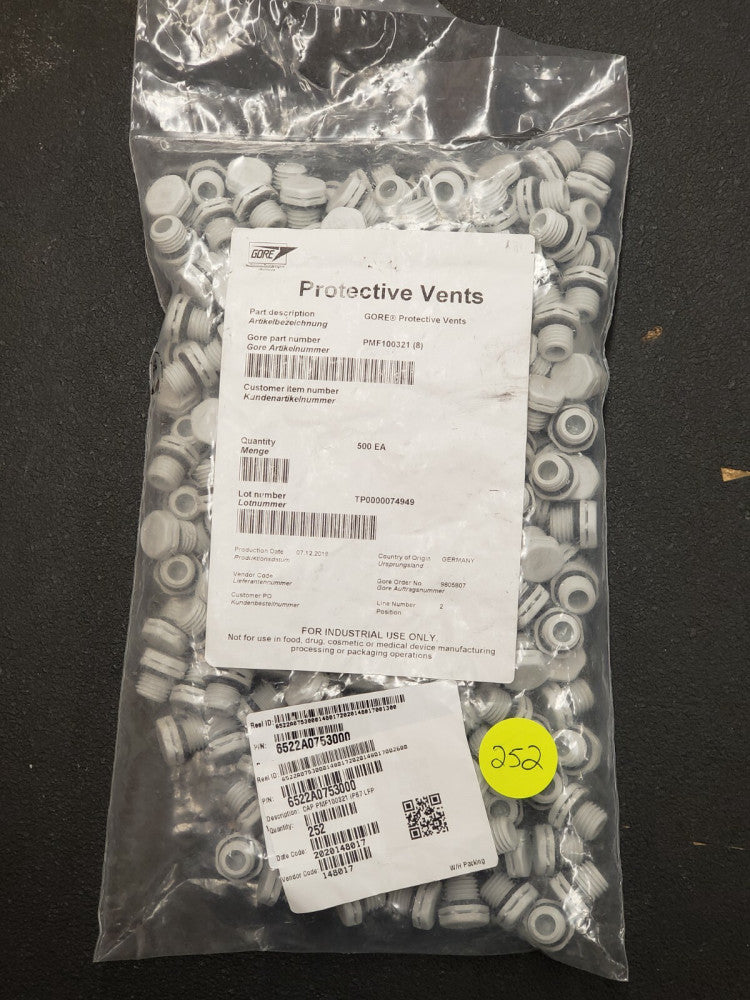NEW, GORE, PMF100321, Protective Vent, 3 PIECES