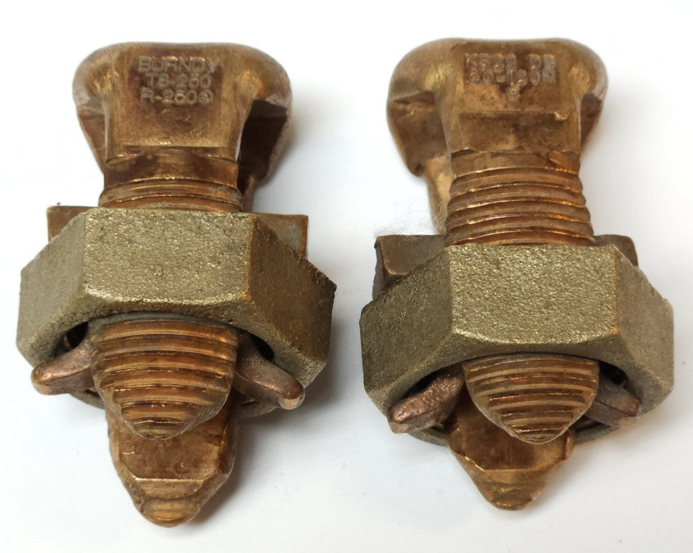 LOT OF 2 BURNDY T8-250 R-250 Split Bolt Connector KS29 DB 50-120