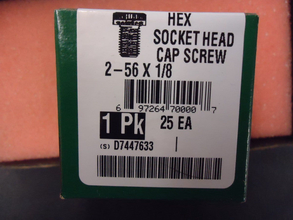 2-56x1/8 Infastech 25pk - hex socket head cap screw - 2-56x1/8 NEW! (1 Box=25 Q)