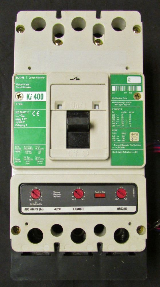 EATON CUTLER HAMMER Fi3400 Type Fi Universal Circuit Breaker Line Load Lugs