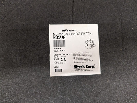 New, Altech, KU363N, SWITCH 600V 63A
