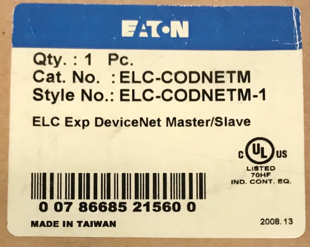 EATON ELC CODNETM ELC EXP DeviceNet Master Slave Module