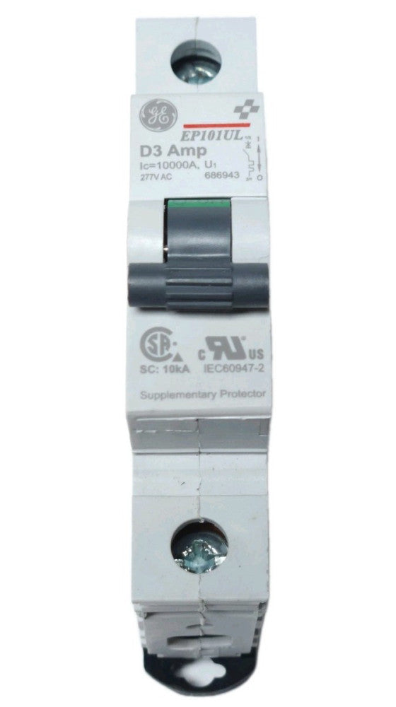 GENERAL ELECTRIC EP101UL D3 Single Pole 3 AMP Supplementary Protector