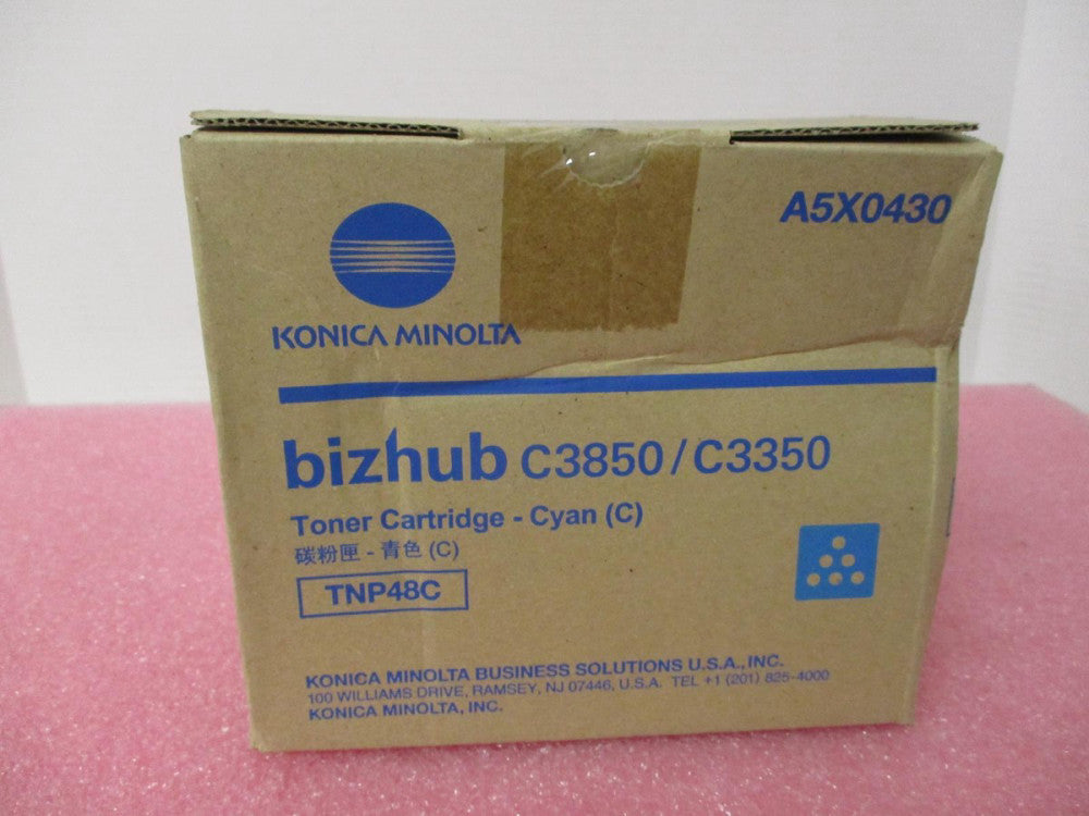 KONICA MINOLTA A5X0430 BIZHUD C3850/C3350 CYAN TONER CARTRIDGE TNP48C