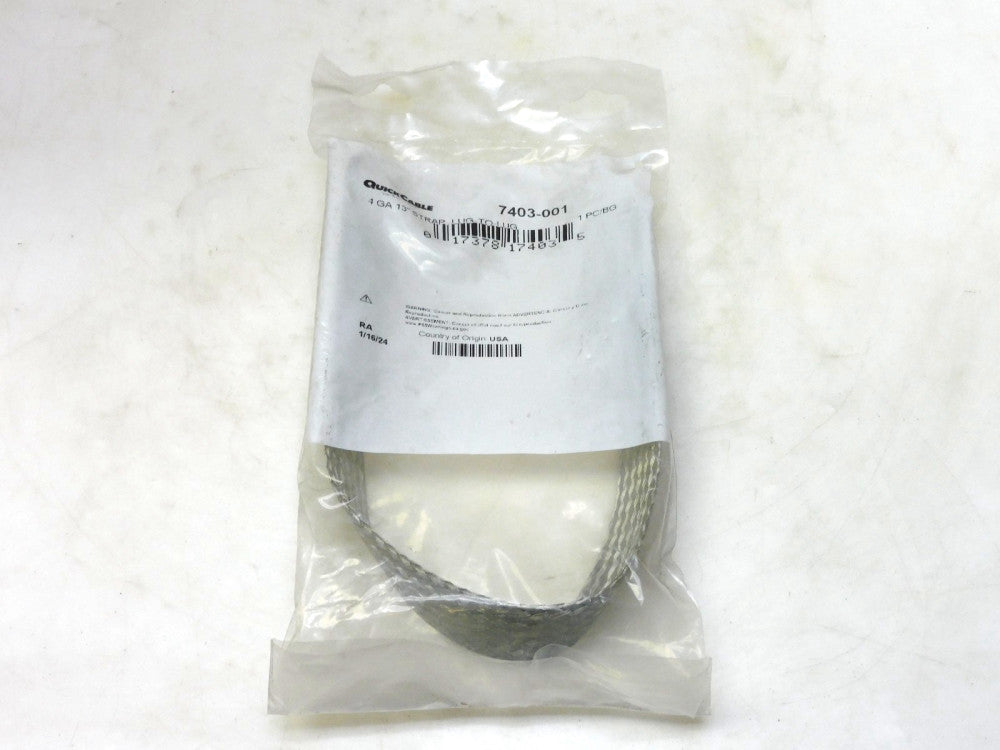 Quick Cable 7403-001 4 Gauge 13" Strap Lug To Lug Braided Ground Cable