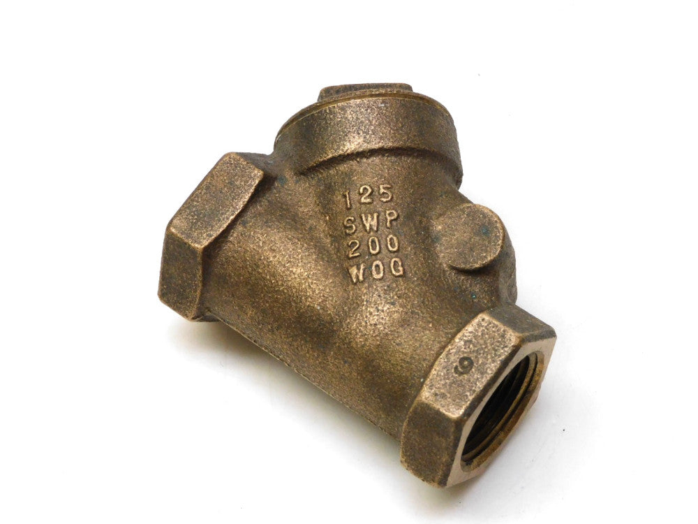 GRINNELL 3/4" NPT THREADED WYE Y BRONZE SWING GATE CHECK VALVE 200 WOG 125 SWP