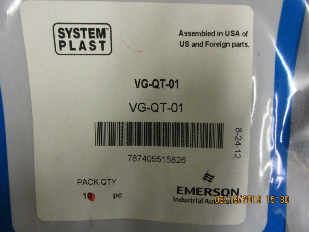 EMERSON, VG-QT-01, PRECUT SPACER, 9" LENGTH, CLEAR , PVC, BRAND NEW!