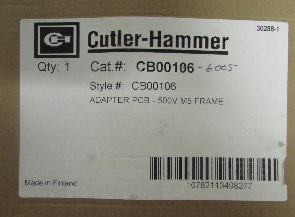EATON CUTLER HAMMER CB00106 Adapter PCB Board SV9000 M5 Frame Drive