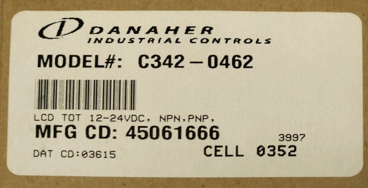 DANAHER Veeder Root C342 0462 LCD Electronic Digital Counter Totalizer 12-24 VDC