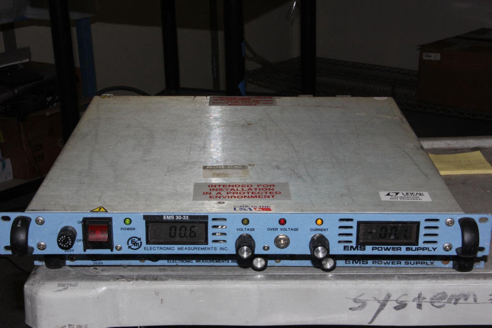 ELECTRONIC MEASUREMENTS INC EMS 30-33 EMS Power Supply EMS 30-33-1-D