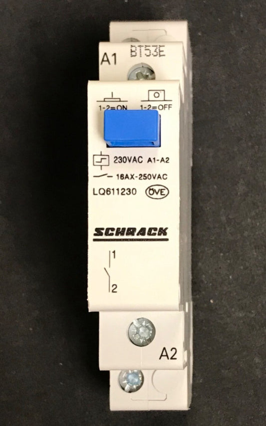 SHRACK LQ611230 EM8M34 Din Rail Mount Inpulse Relay Remote Switch 230 VAC OVE