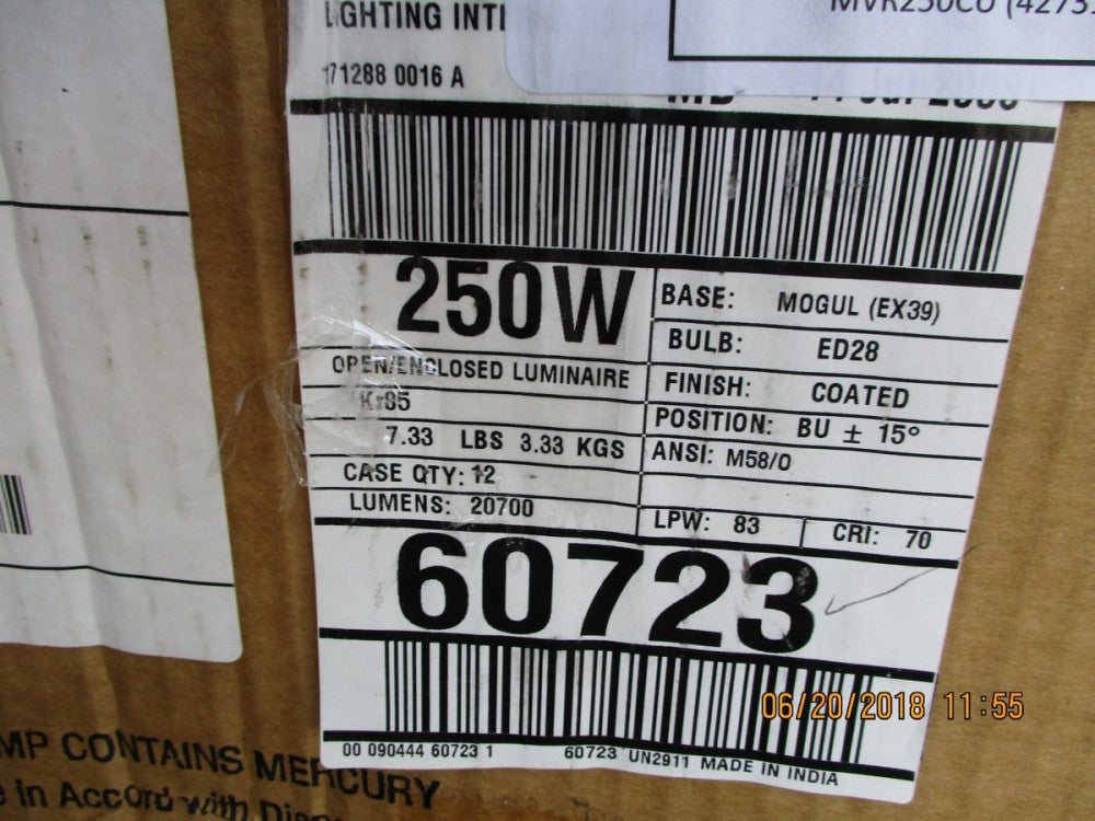 60723 Venture Lighting 250 Watt Probe Start Metal Halide (MH) Lamp BRAND NEW! 