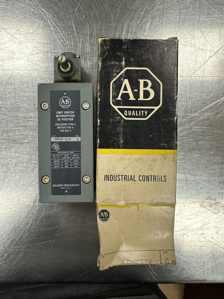 Allen Bradley 802X-L14 Series C Watertight Limit Switch Unused NOS