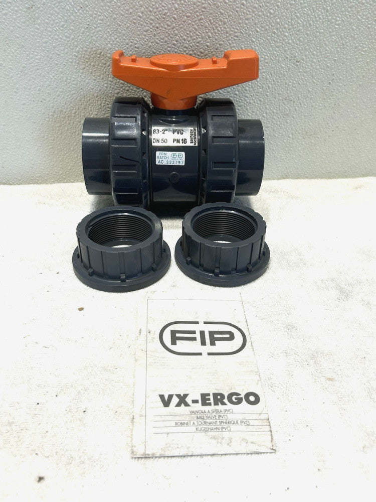 FIP VX-ERGO Union Ball Valve 63-2” PVC  DN 50 PN16