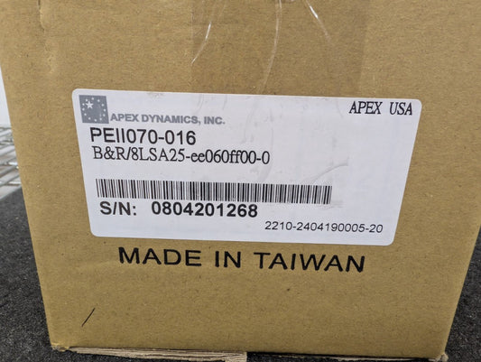 New, Apex Dynamics, PEII070-016, SERIES INLINE PLANETARY GEARBOX