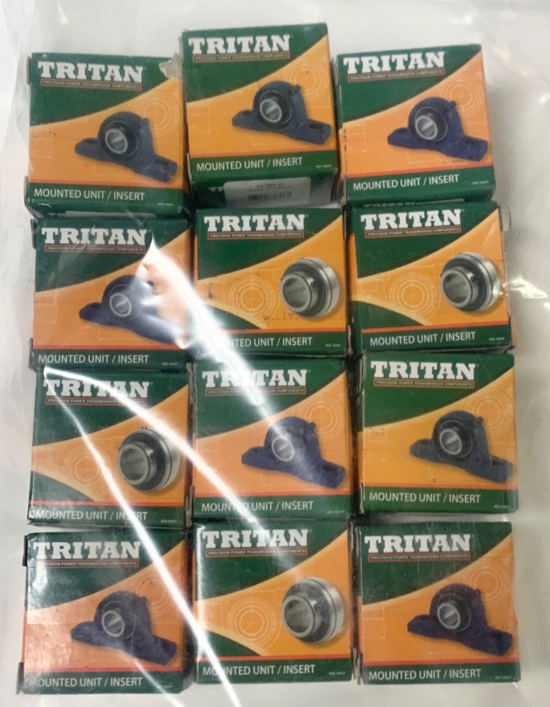 1 Lot of 12 TRITAN 36VA69 UC204-12 Ball Bearing Insert T75CN