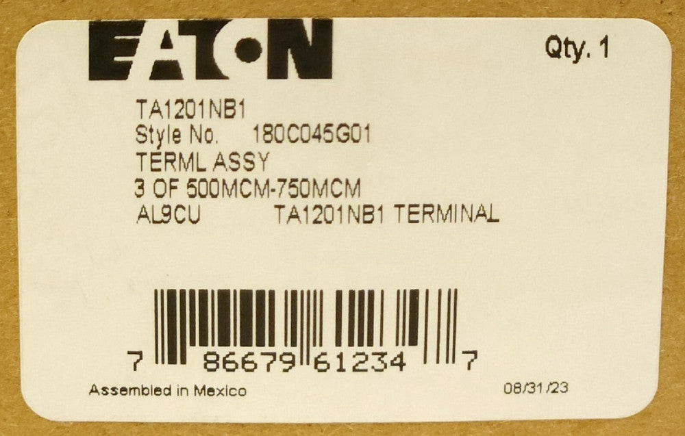 EATON CUTLER HAMMER TA1201NB1 N Frame Type NB ND HND Breaker Lug Terminal ILSCO