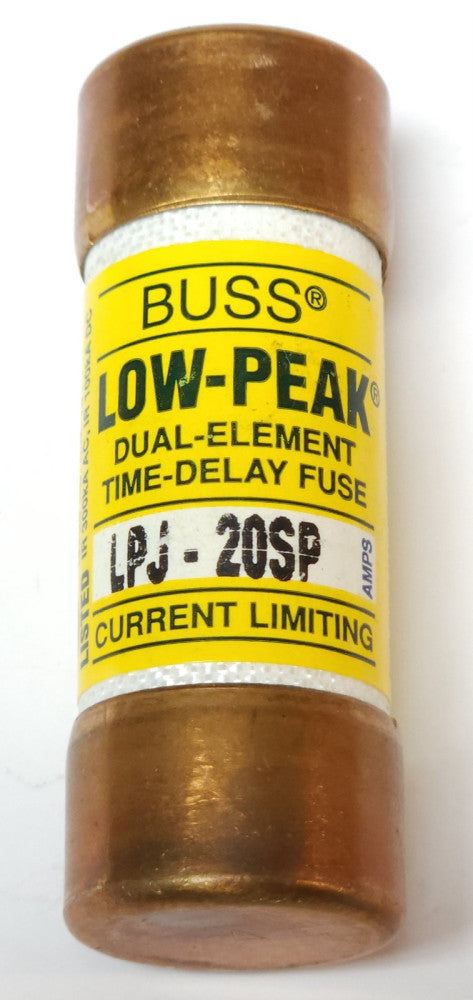 BUSSMANN BUSS LPJ 20SP Dual Element Time Delay Fuse 20 AMP 600 VAC 300 VDC