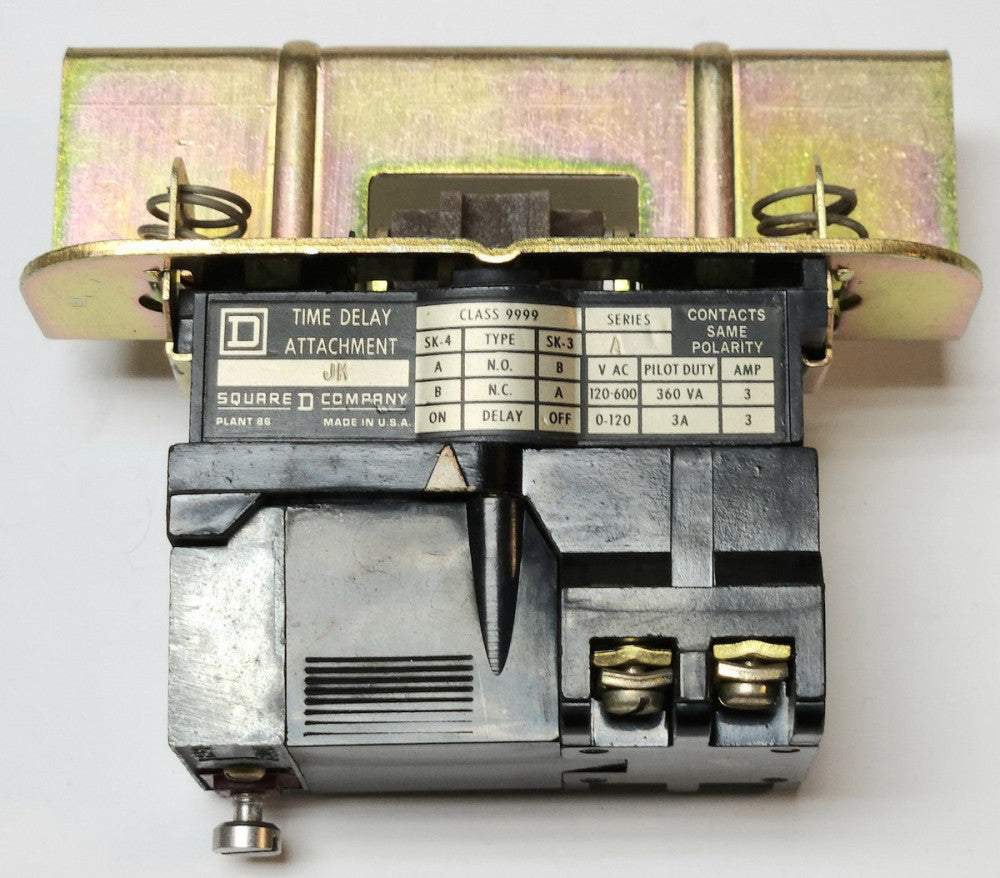 SQUARE D 9999 SK-4 SK4 Time Delay Attachment Mechanically Operated A NO B NC ON