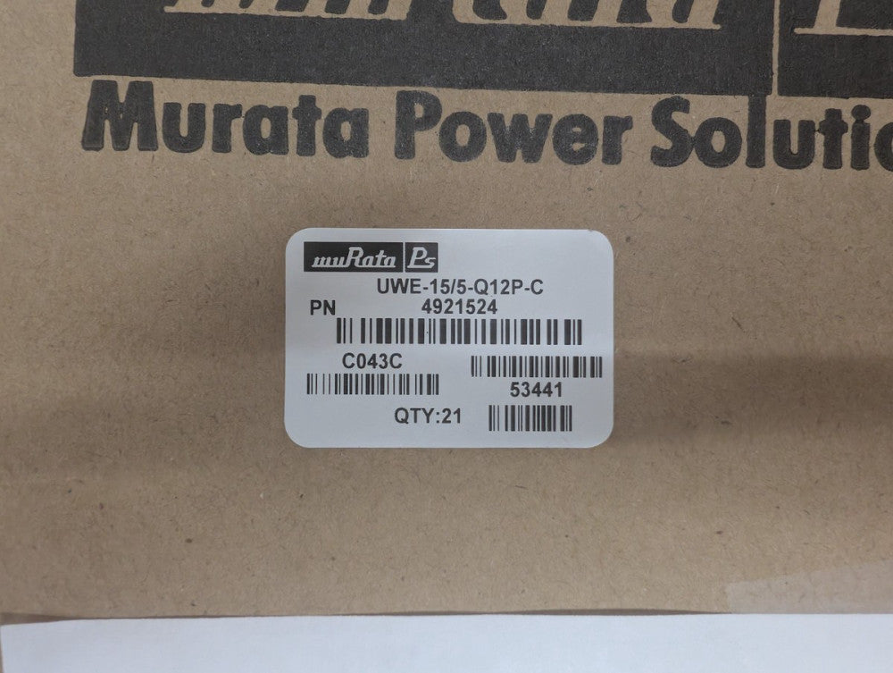 New, Murata, UWE-15/5-Q12P-C, DC DC CONVERTER 15V 75W