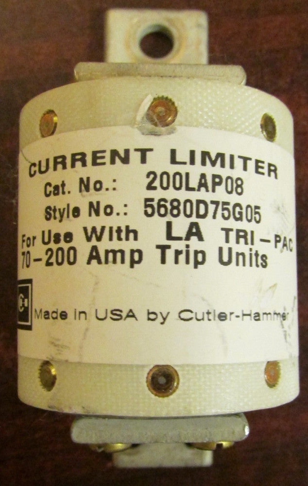 CUTLER HAMMER WESTINGHOUSE 200LAP08 LA TRI PAC Current Limiter Fuse 5680D75G05