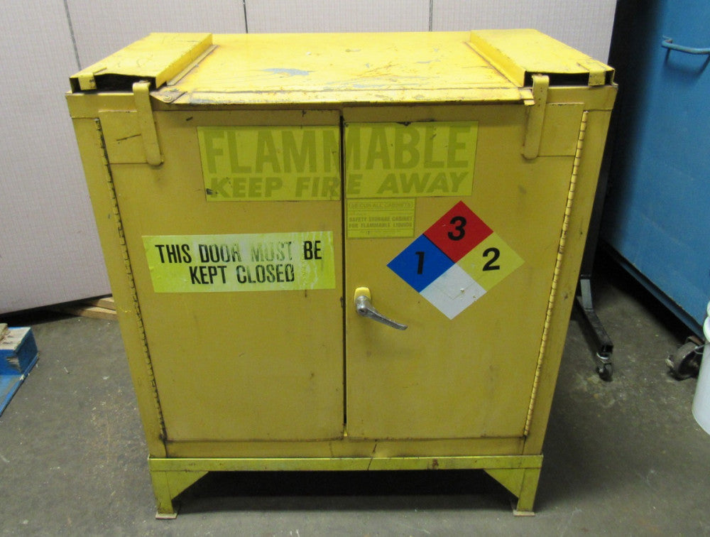 SECURALL 22 GAL GALLON SELF CLOSING FLAMMABLE LIQUID STORAGE CABINET 1 SHELF