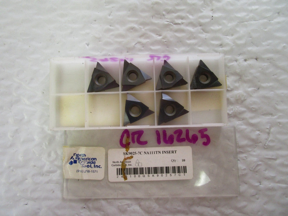 Lot Of 6 North American NA111TN Carbide Inserts SK9025-7C